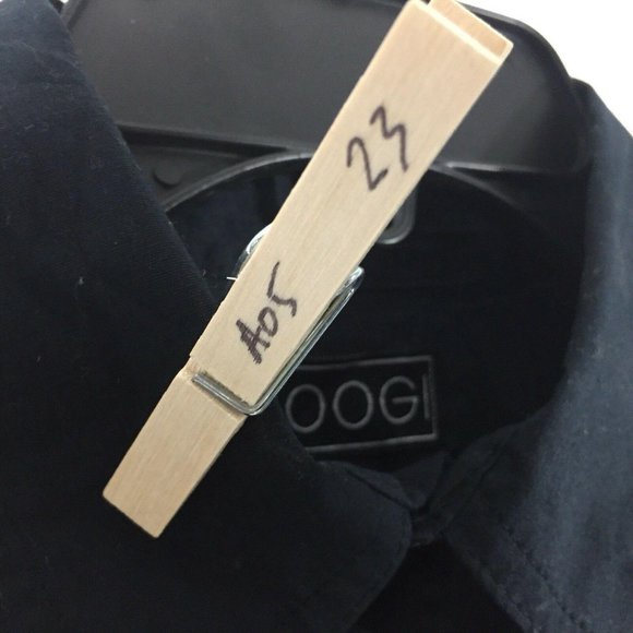 COOGI Mens Med Black Long Sleeve Button Up Shirt - Picture 6 of 6